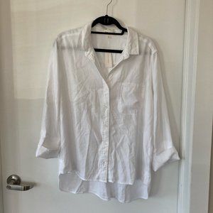 Anthropology white summer blouse